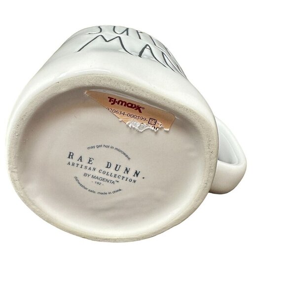 Rae Dunn Super Man Mug Large Coffee Cup Ceramic Magenta LL Farmhouse Gift 20oz - Picture 4 of 7